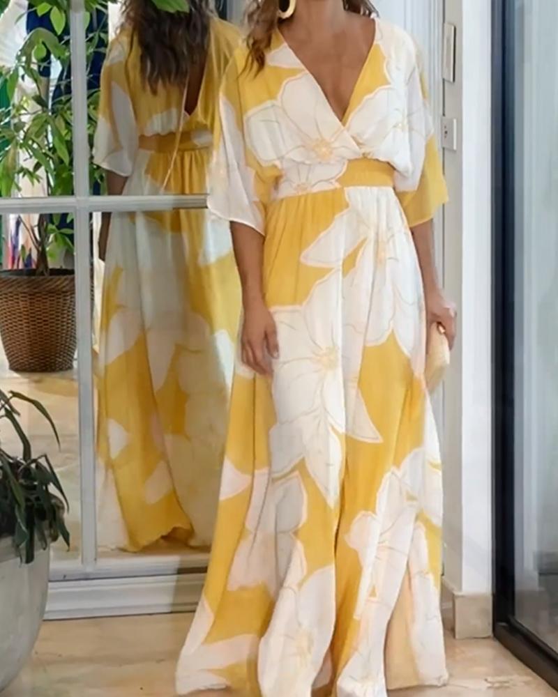 Robe de Soirée Fleurs Élégante pour Femmes
