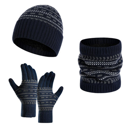 Tenue Hiver Homme Chaude avec Bonnet, Écharpe et Gants Isolants