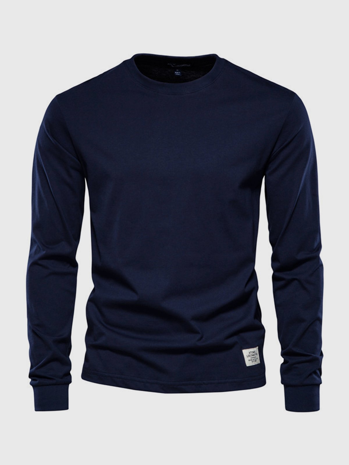 Chemise Homme Coton Manches Longues Col Rond Classique