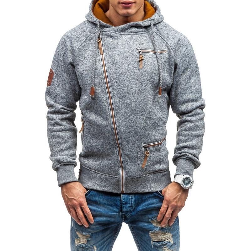 Blouson Homme à Capuche Noir Zippé - PanierRoyale