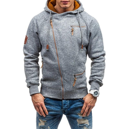 Blouson Homme à Capuche Noir Zippé - PanierRoyale