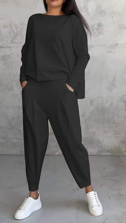 Robe Féminine Col Rond en Élasthanne confortable et tendance