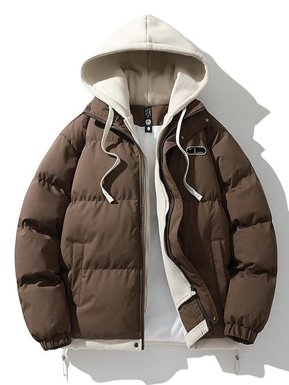 Parka Hivernal Homme avec Capuche et Poches Réfléchissantes
