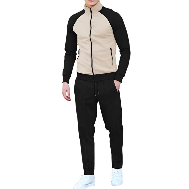 Veste de sport homme décontractée marron noir casual