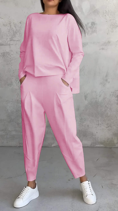 Robe Féminine Col Rond en Élasthanne confortable et tendance