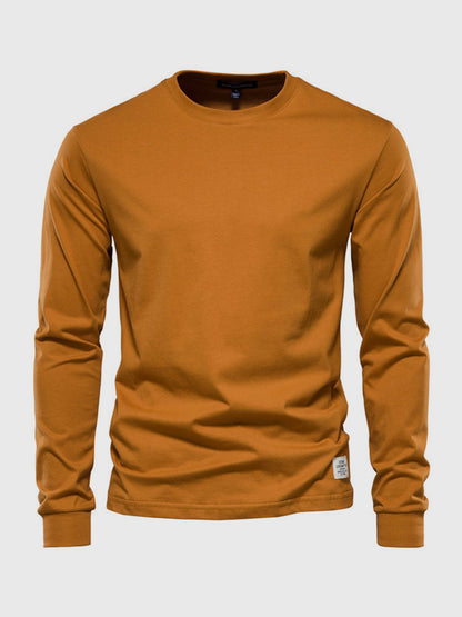 Chemise Homme Coton Manches Longues Col Rond Classique