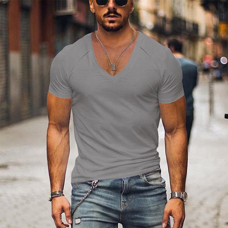 T-shirt Homme Col V Décontracté Moderne