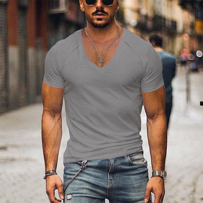 T-shirt Homme Col V Décontracté Moderne
