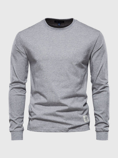 Chemise Homme Coton Manches Longues Col Rond Classique