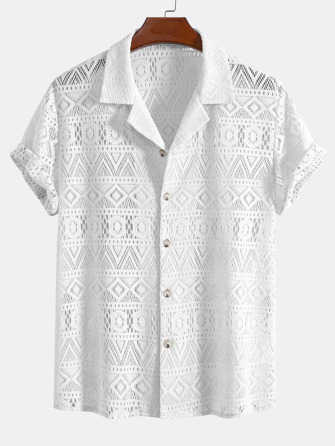 Chemise Homme Transparente à Motifs Ethniques - BerlinGlamour