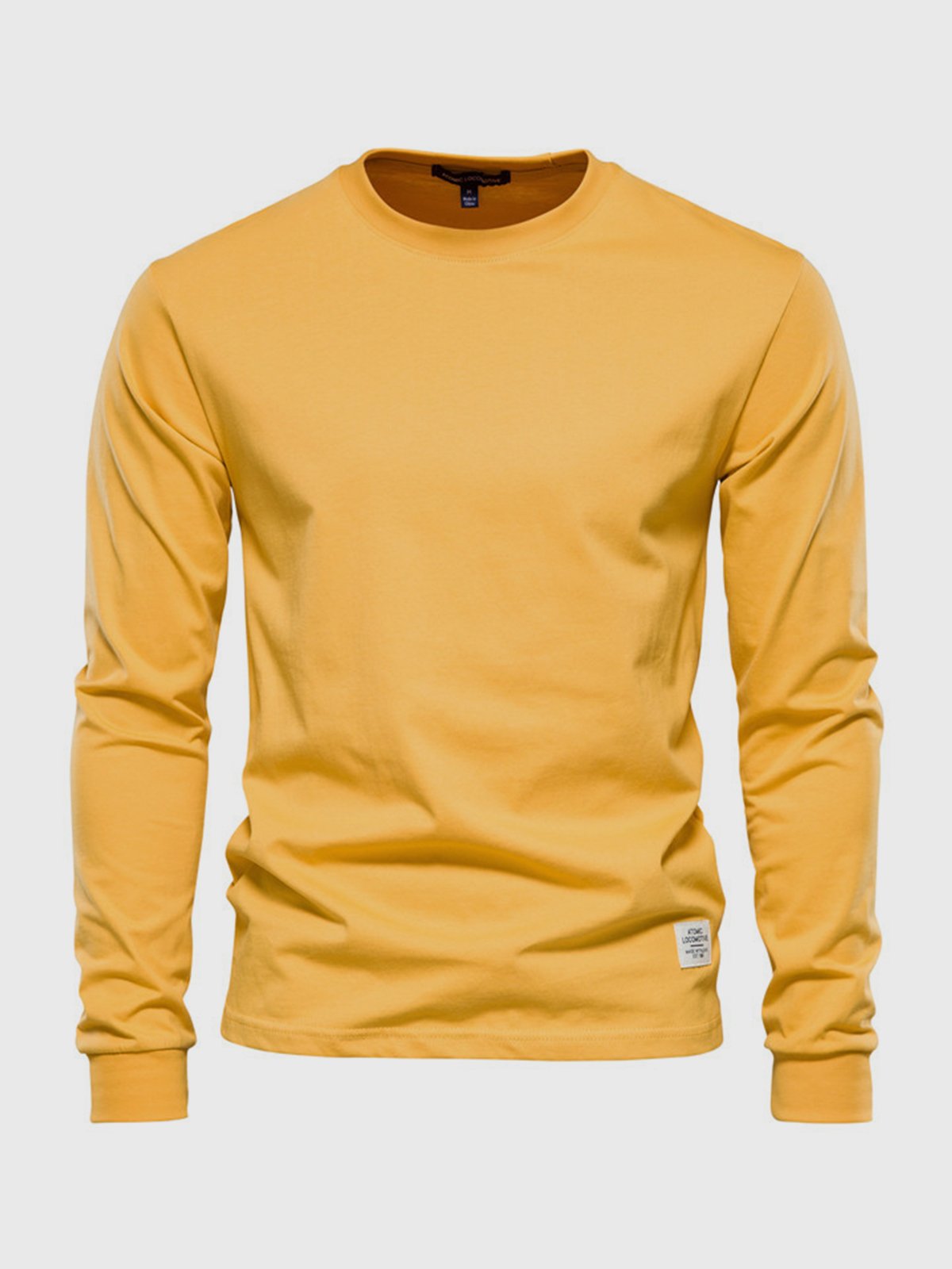 Chemise Homme Coton Manches Longues Col Rond Classique
