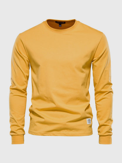 Chemise Homme Coton Manches Longues Col Rond Classique