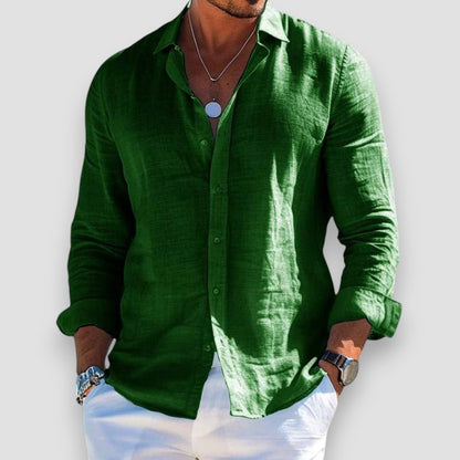 Chemise Homme Coton Polyester Légère Coupe Classique