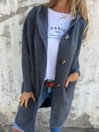 Cardigan long en Maille Douce Coupe Ample