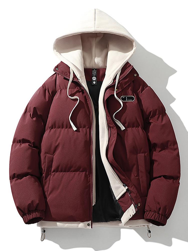 Parka Hivernal Homme avec Capuche et Poches Réfléchissantes