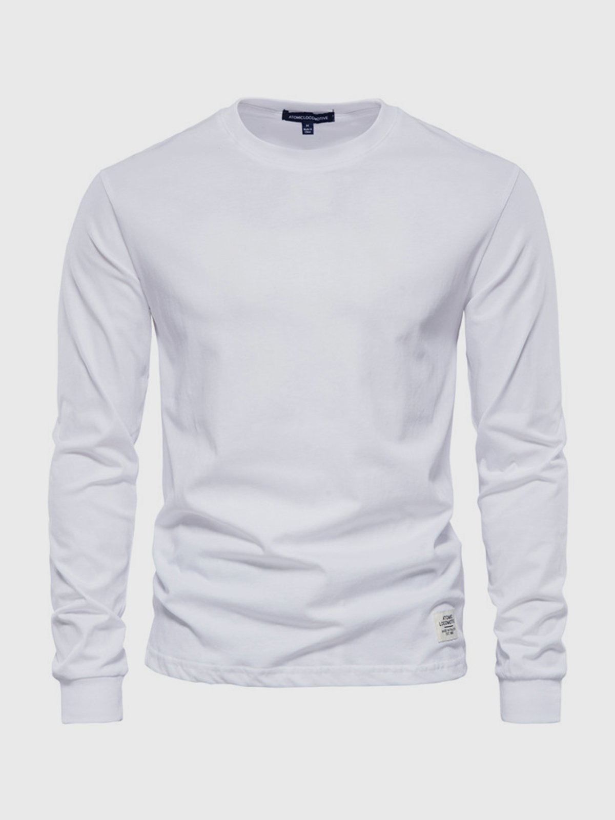 Chemise Homme Coton Manches Longues Col Rond Classique