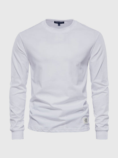 Chemise Homme Coton Manches Longues Col Rond Classique
