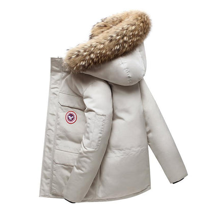 Parka Homme Hiver Épais et Chaud avec Capuche Fourrure - PanierRoyale