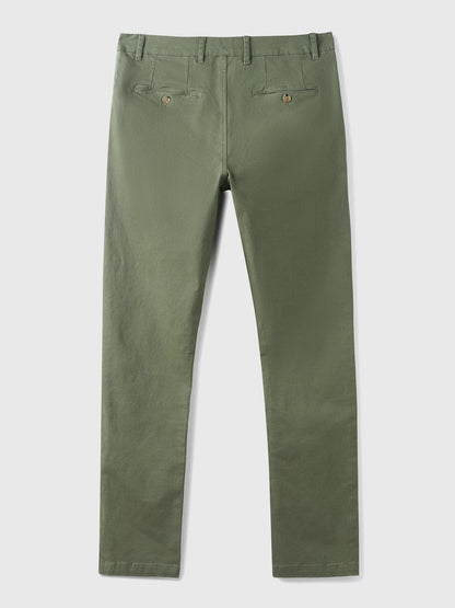 Pantalon Chino Homme Élastique et Léger en Coton Mélangé