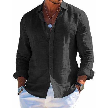 Chemise Homme Décontractée Manches Longues Boutons