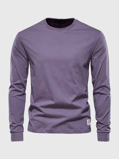 Chemise Homme Coton Manches Longues Col Rond Classique
