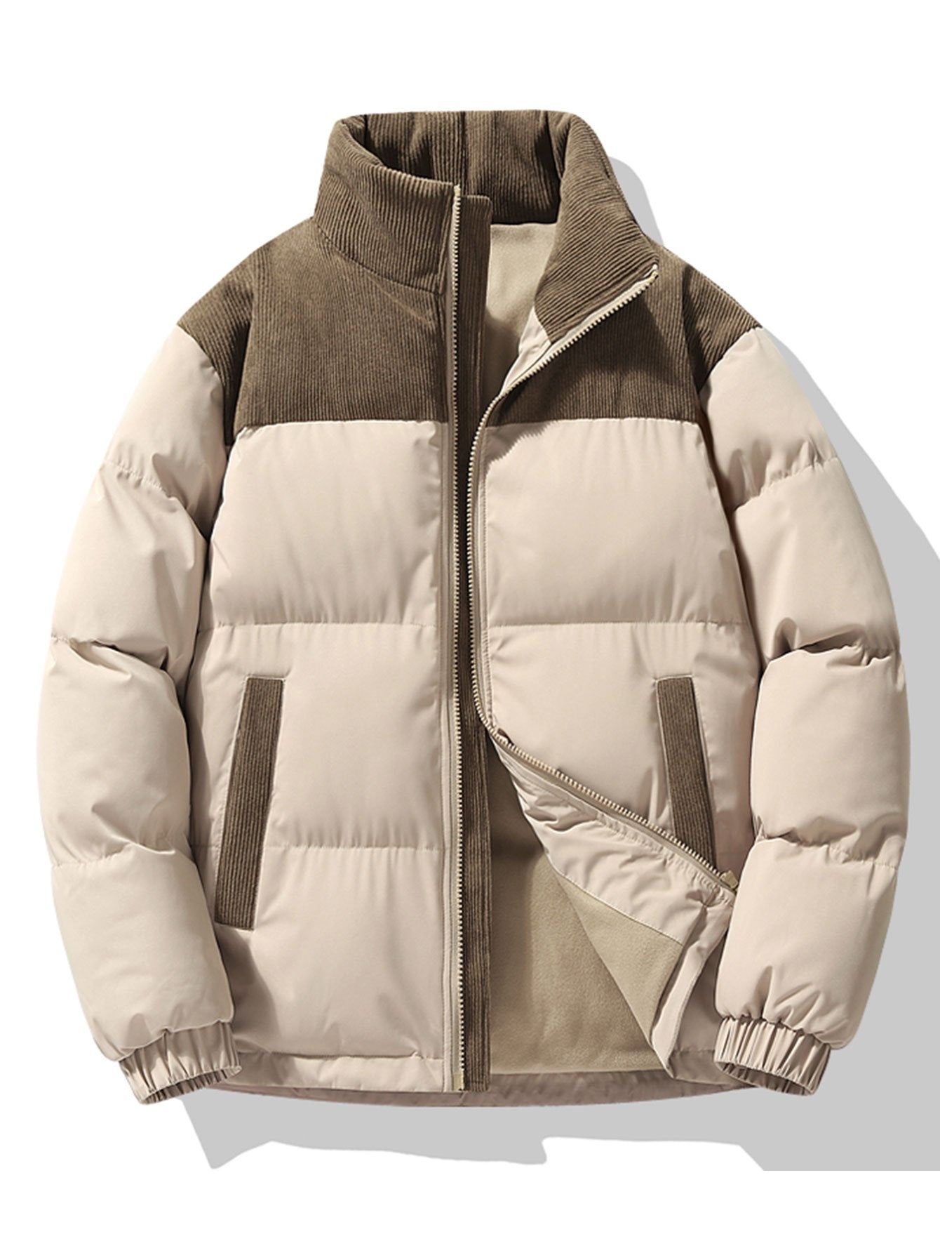 Parka Hiver Homme Classique avec Fermeture Éclair