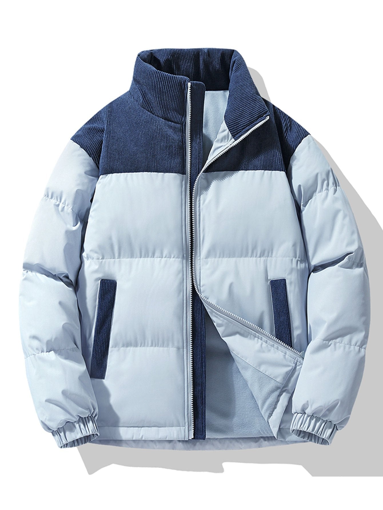 Parka Hiver Homme Classique avec Fermeture Éclair