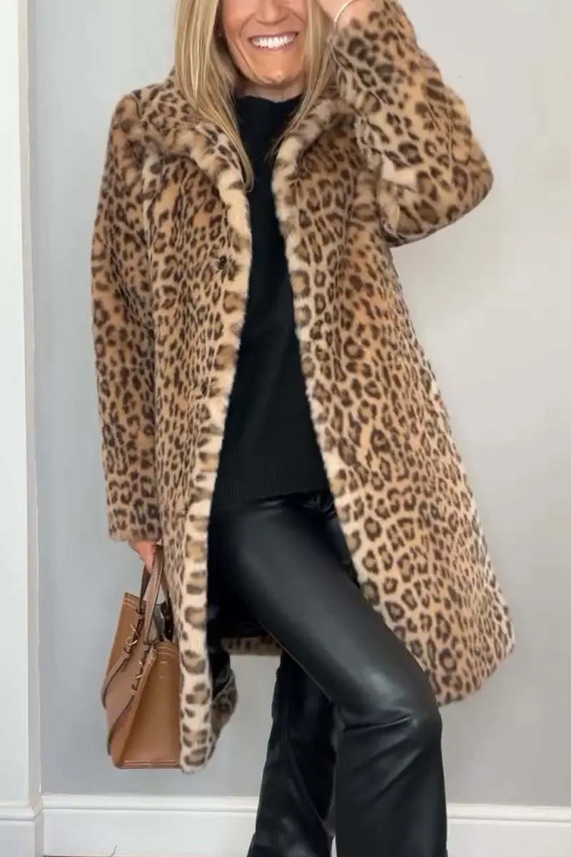 Blouson Faux Fourrure Leopard Hiver - BerlinGlamour