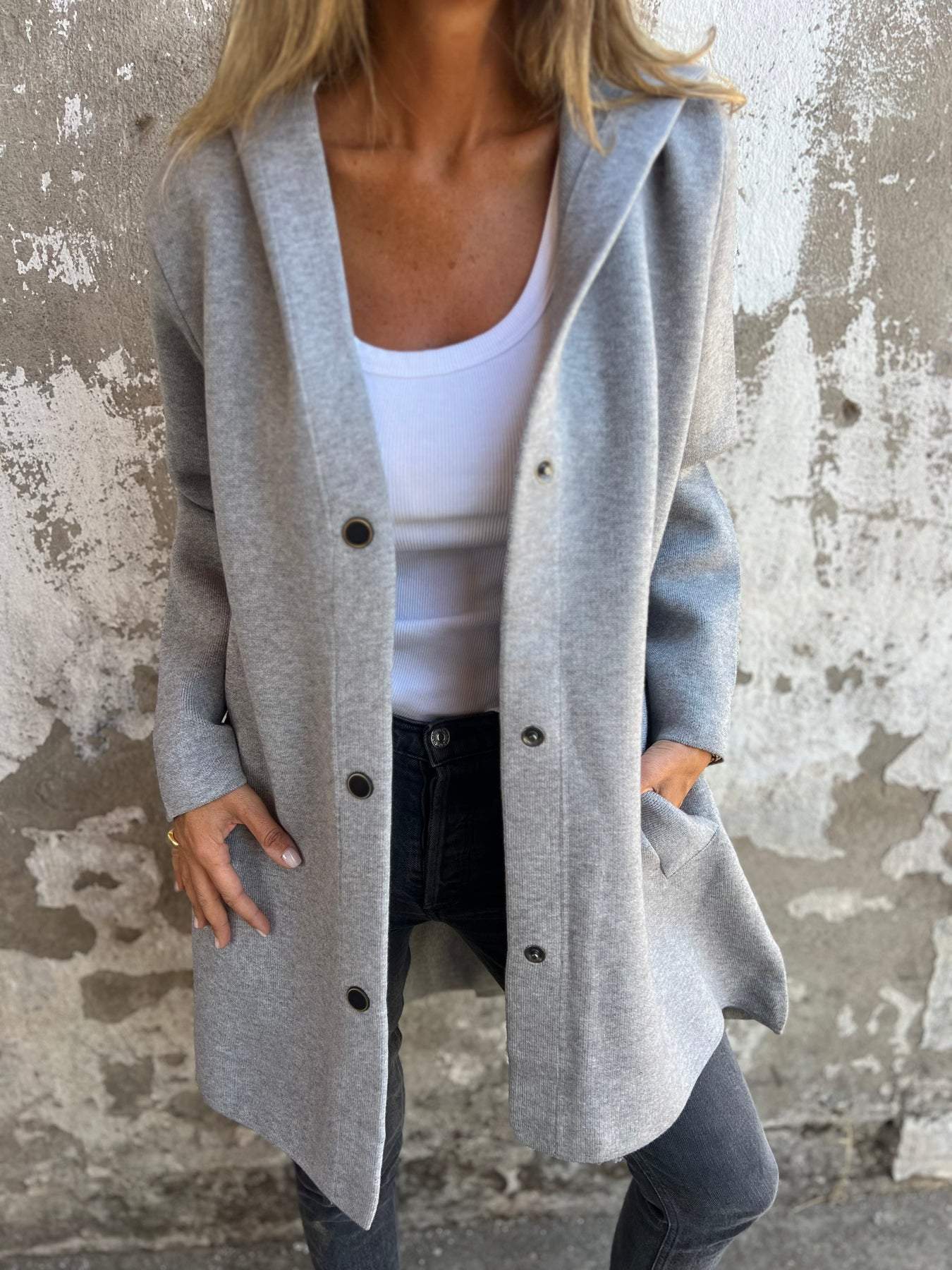 Veste femme longue capuche - Légère et Chaude pour Hiver - PanierRoyale