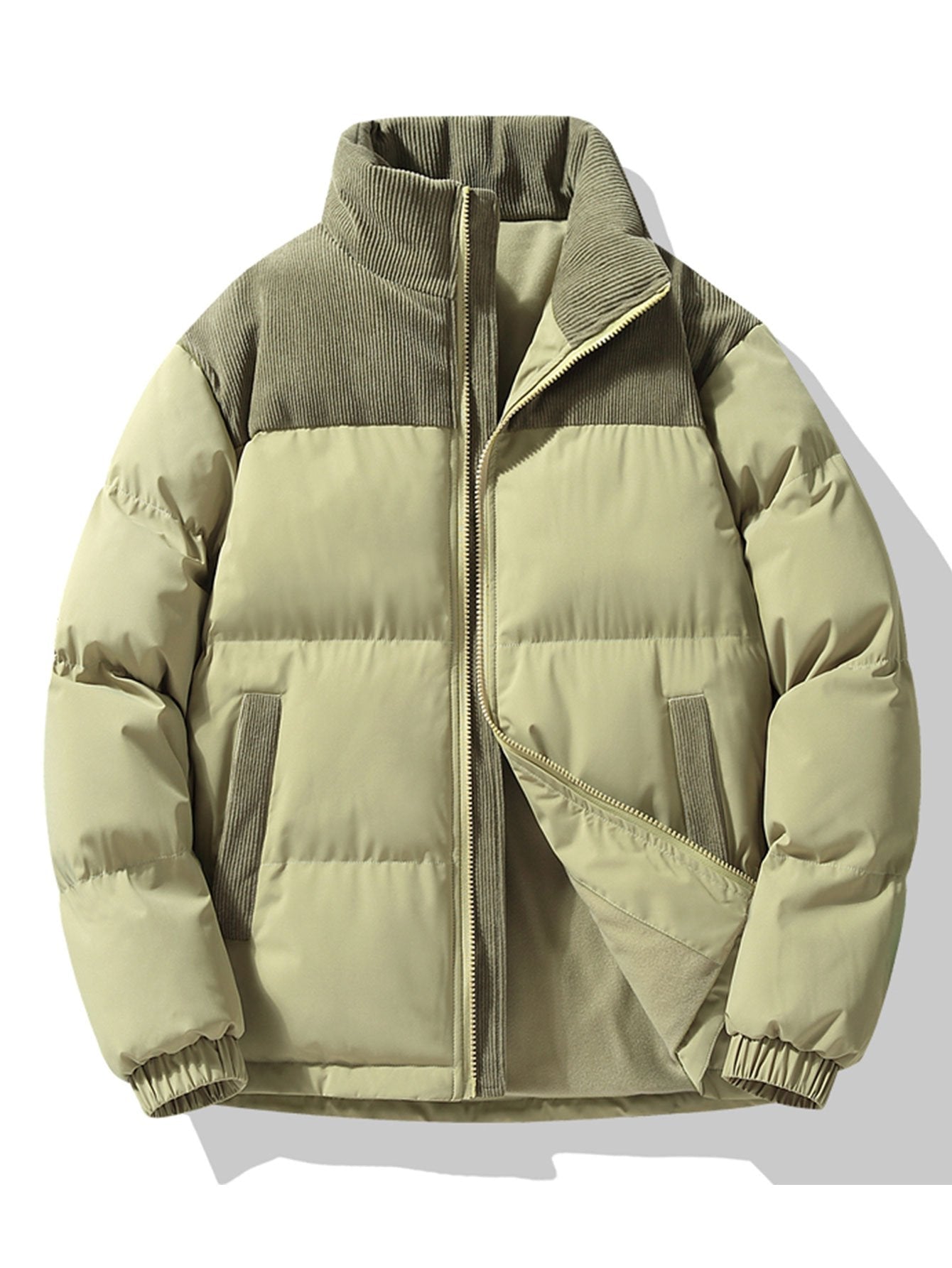 Parka Hiver Homme Classique avec Fermeture Éclair