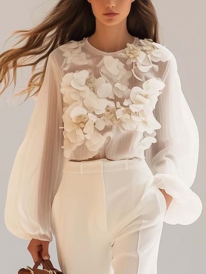 Femme Mousseline Léger Coupe Fluide