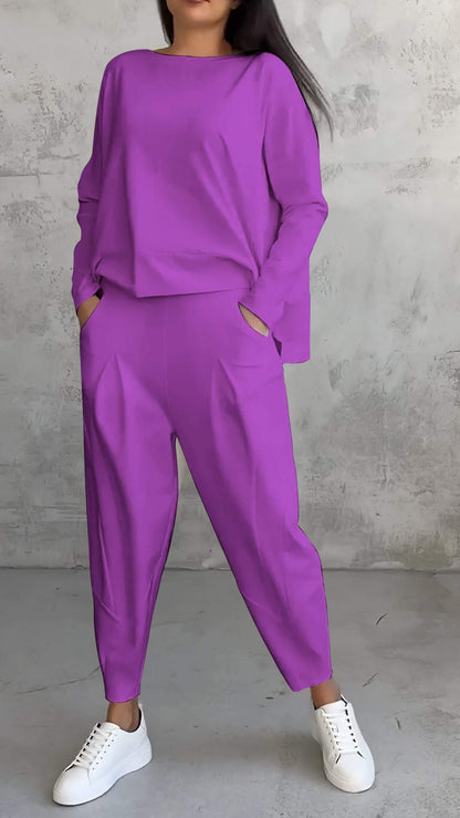 Robe Féminine Col Rond en Élasthanne confortable et tendance