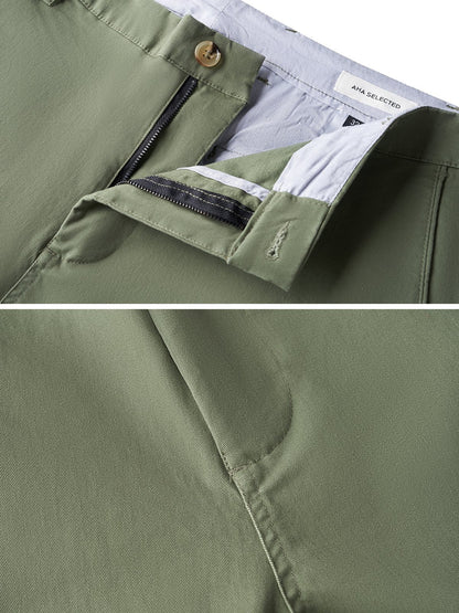 Pantalon Chino Homme Élastique et Léger en Coton Mélangé
