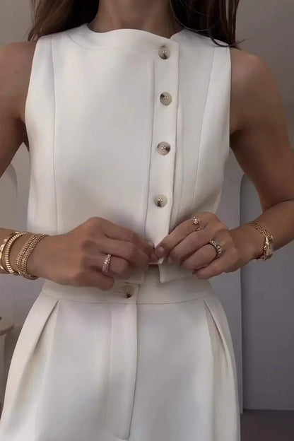 Ensemble Deux Pièces Femme Structuré Coupe Ajustée
