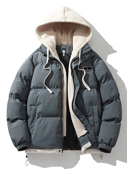 Parka Hivernal Homme avec Capuche et Poches Réfléchissantes