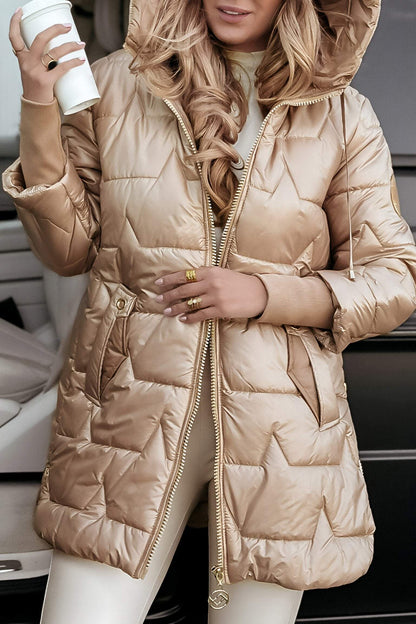 Manteau Femme Hiver Chaud et Doux Beige - PanierRoyale