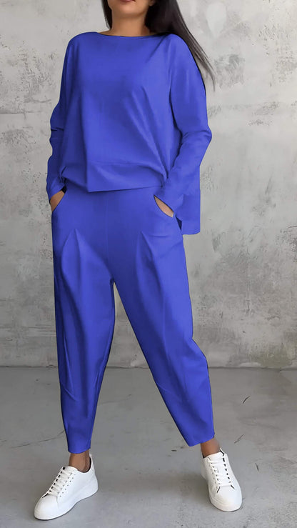 Robe Féminine Col Rond en Élasthanne confortable et tendance