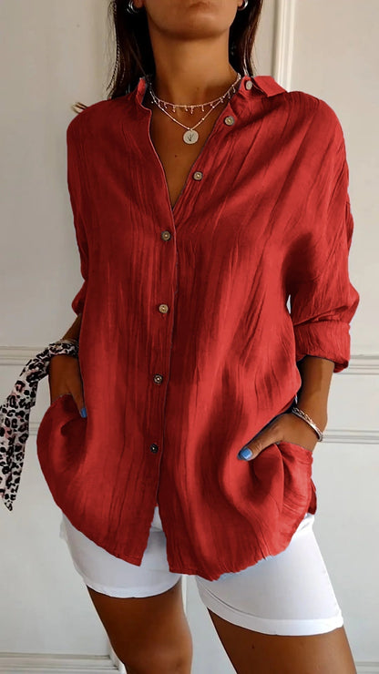 Chemise femme décontractée manches courtes