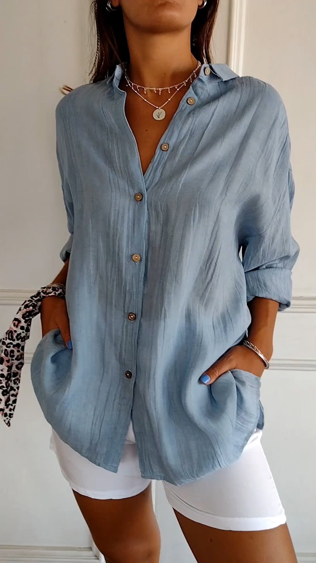 Chemise femme décontractée manches courtes - PanierRoyale