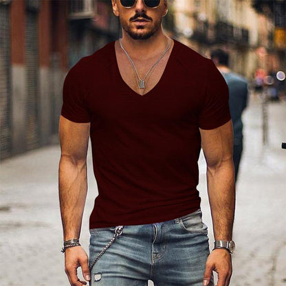 T-shirt Homme Col V Décontracté Moderne