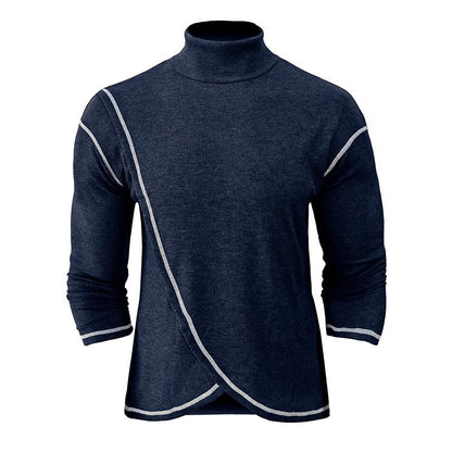Pull Homme Col Montant Chaud et Élégant pour Hiver