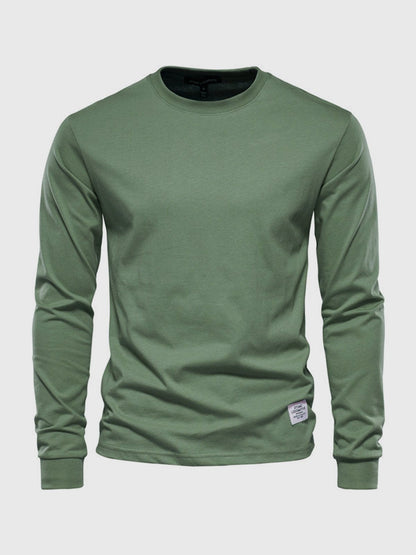 Chemise Homme Coton Manches Longues Col Rond Classique