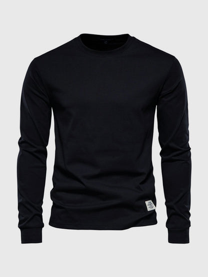 Chemise Homme Coton Manches Longues Col Rond Classique