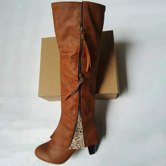 Bottines Femme à Talon Haut Épais et Stable - PanierRoyale