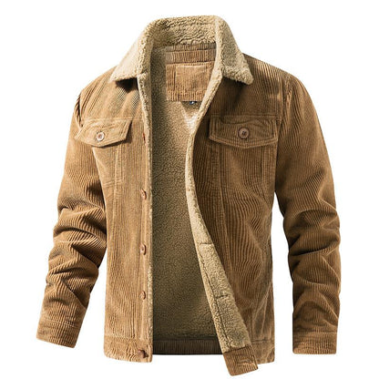 Veste Polaire Homme Noir Épais et Chaud en Velours