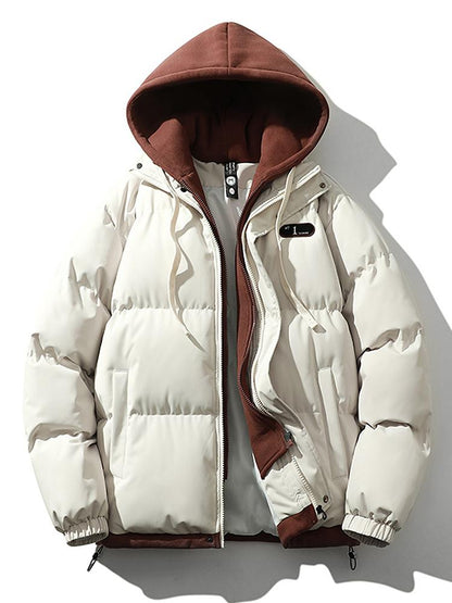 Parka Hivernal Homme avec Capuche et Poches Réfléchissantes