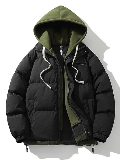 Parka Hivernal Homme avec Capuche et Poches Réfléchissantes - PanierRoyale