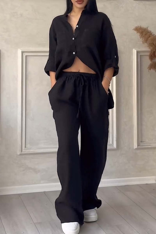 Robe Femme Élégante Noir et Pantalon Tailleur Chic - PanierRoyale