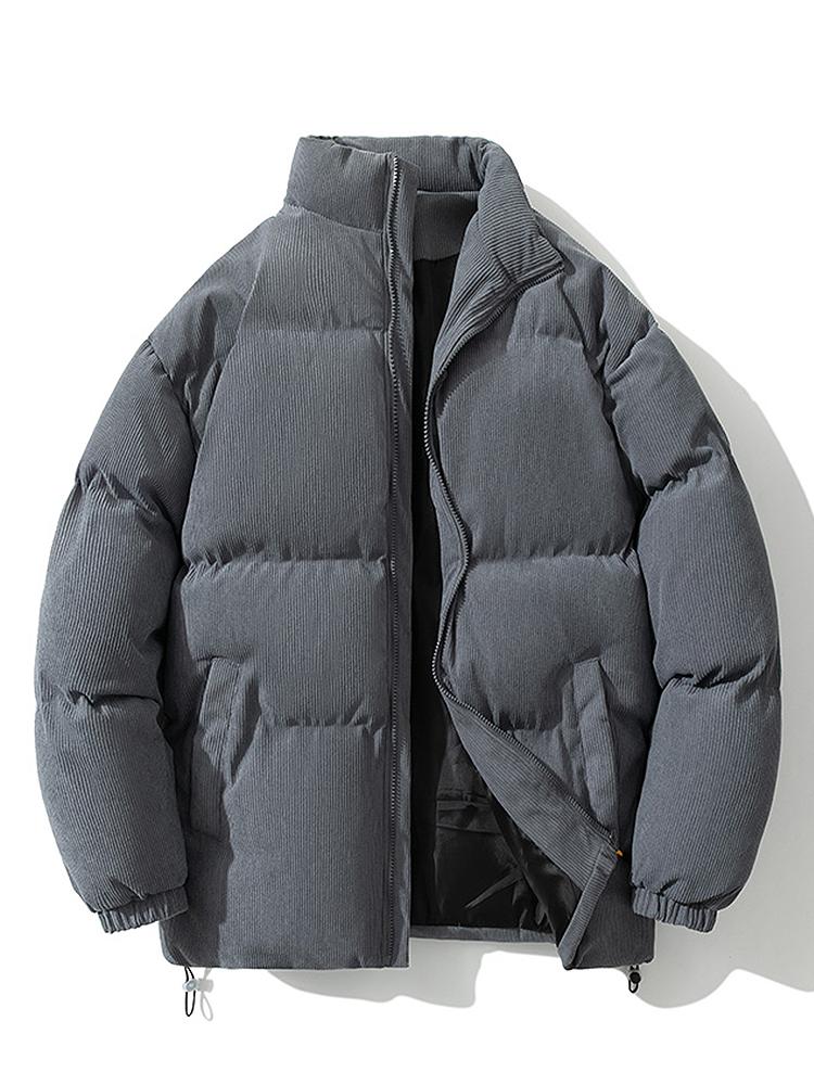 Doudoune Homme Hiver Velours Éclair Zippé Chaude