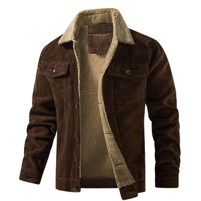 Veste Polaire Homme Noir Épais et Chaud en Velours